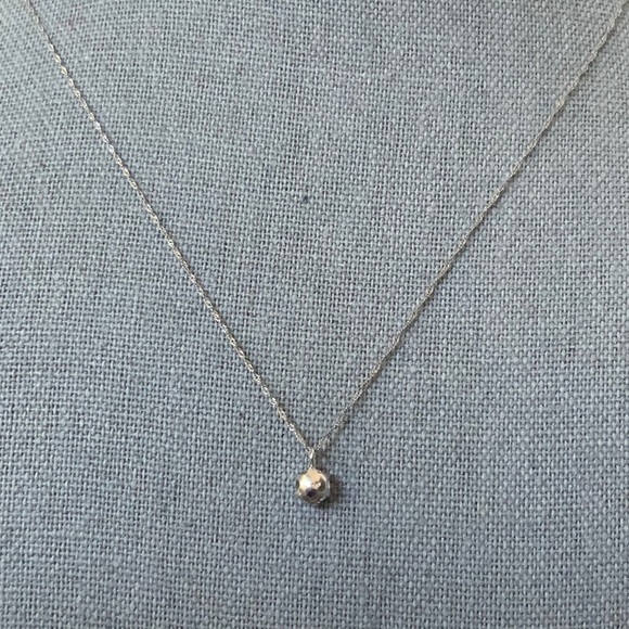 PT850 Platinum Chain and Diamond (.45ct) Pendant Necklace (16in) - Picture 4 of 5